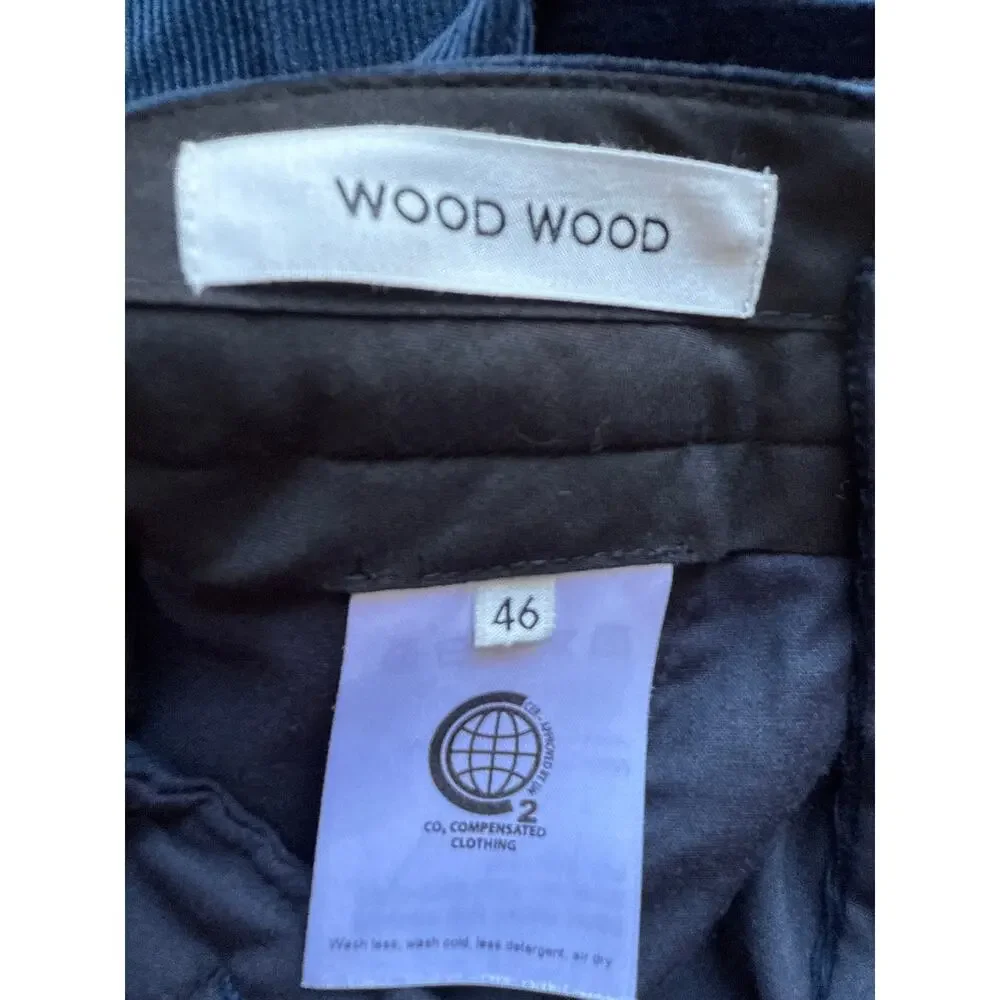 Wood Wood Corduroy Trousers Size 32 Navy Blue Men’s Pants Casual Retro